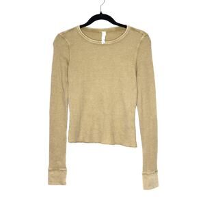 Anthropologie Tan Long Sleeve Tee